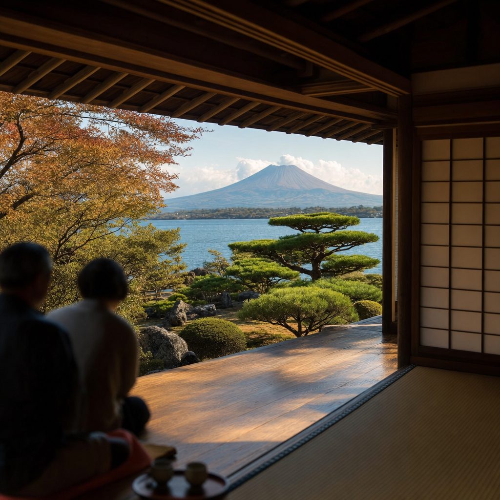 庭を望む座敷から見る風景